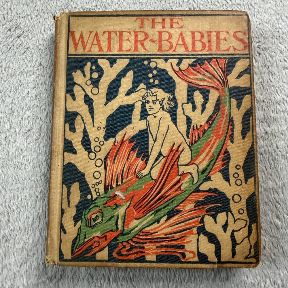 Antique The Water-Babies Charles Kingsley Henry Altemus Pictorial Hardcover Book